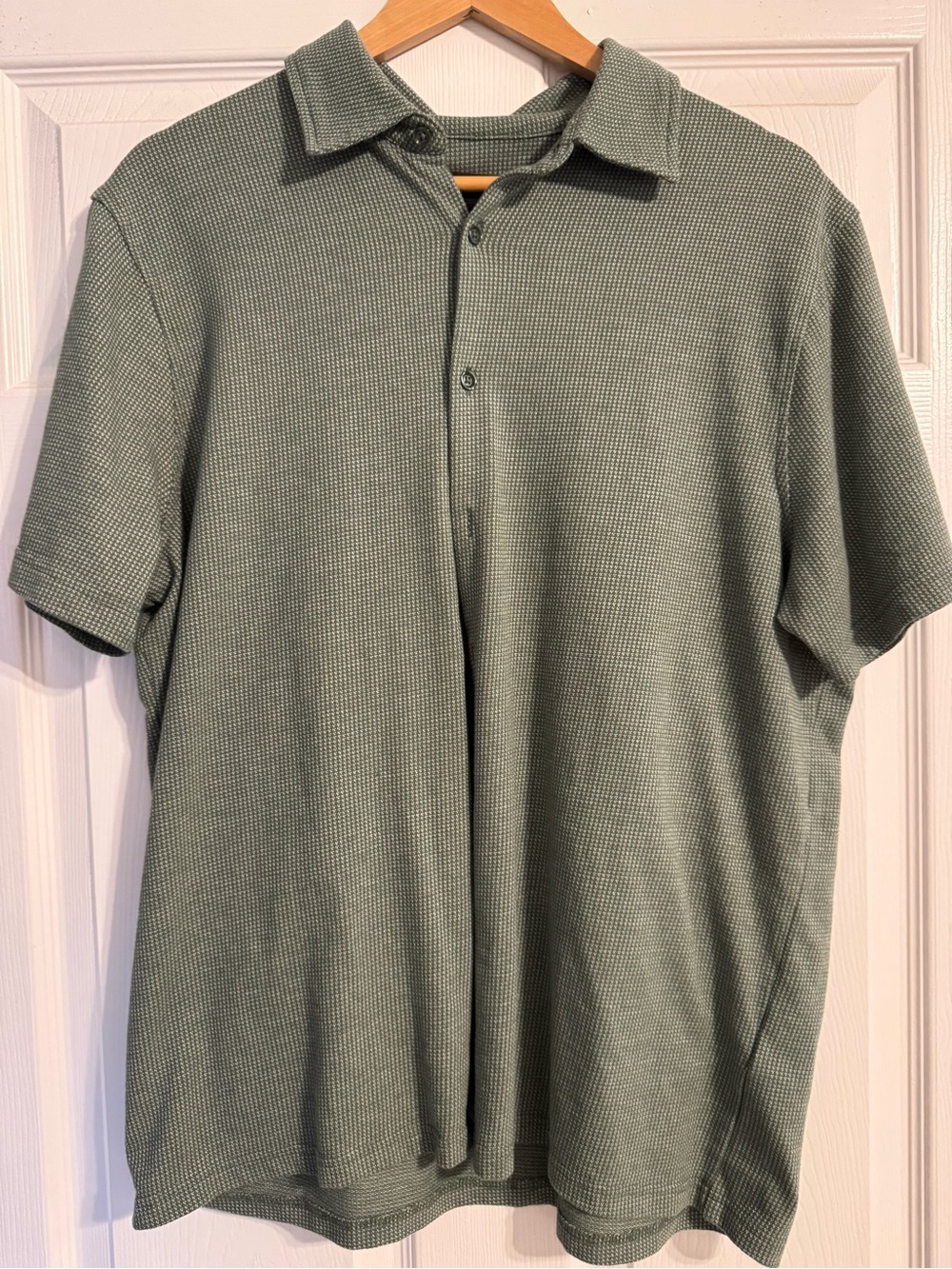 Men's Sage Green Casual Button-Down Shirt